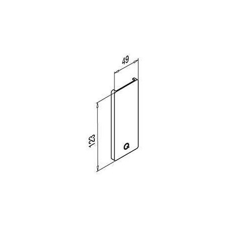 Medidas Tapa perfil Easy Glass Slim 6734 Zamac