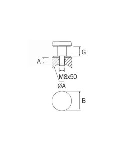 Ⓞ Botón para barandillas de cristal CC-769 Ⓞ Barmet.es 2