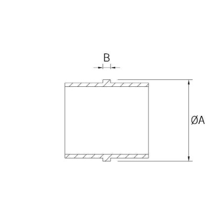 Conector en T CT-202 AISI316 para poste intermedio de Comenza plano