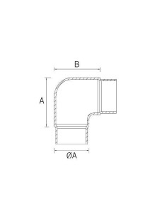 CT200 Codo a 90º AISI 316 plano Comenza - Barmet.es 2