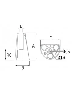 Pinza de Suelo para Barandillas de Vidrio | Seguridad y Estilo para tu Espacio 2