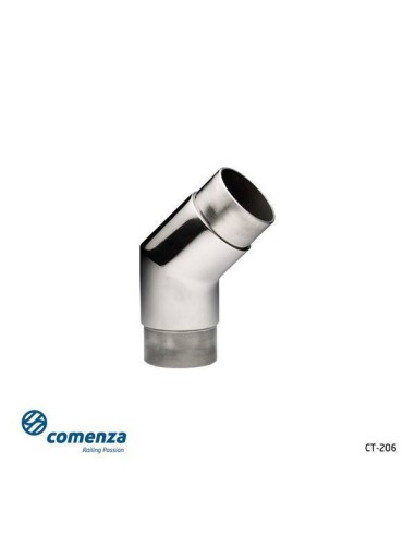 Codo inox. CT-206 a 135º para pasamanos de acero inoxidable redondo de Comenza
