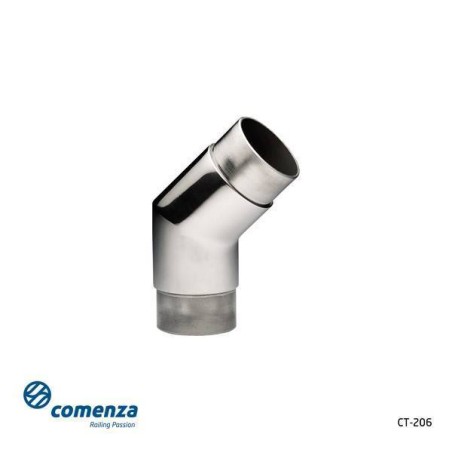Codo inox. CT-206 a 135º para pasamanos de acero inoxidable redondo de Comenza