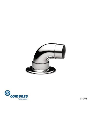 Ver más grande Base para pasamanos de acero inoxidable redondo a pared CT-208 plano