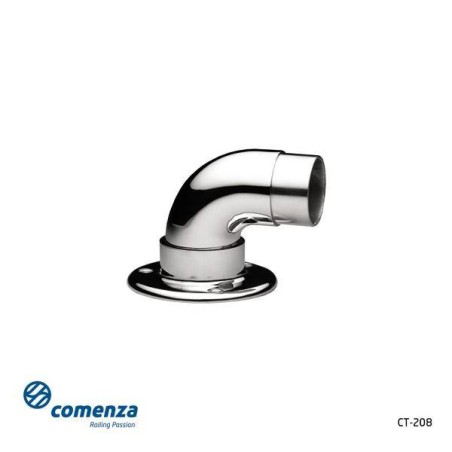 Ver más grande Base para pasamanos de acero inoxidable redondo a pared CT-208 plano