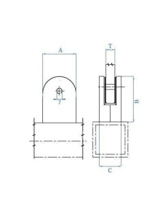 Pinzas para vidrio cuadrada plana y para tubo de 8 a 12,76mm 2