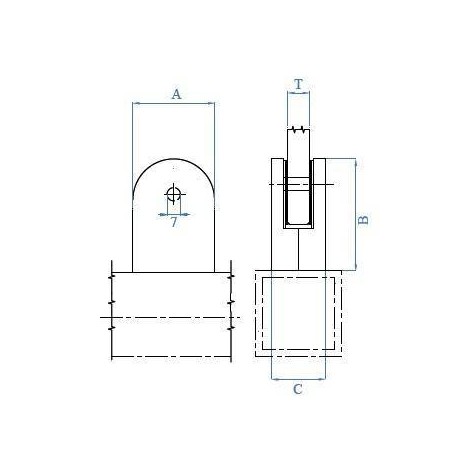 Pinza cuadrada para vidrio plano