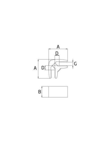 Medidas Pinza para barandillas de vidrio en acero inoxidable AISI-316 modelo CC-737