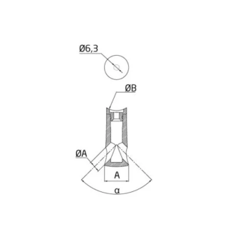 Soporte regulable para barandilla ST-370 plano