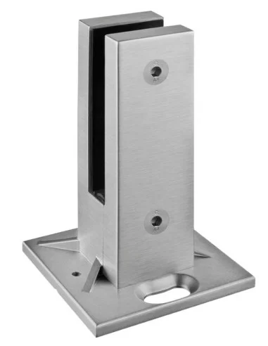 Pinza al suelo modelo 62 de acero inoxidable para sistema de barandilla de vidrio sin poste