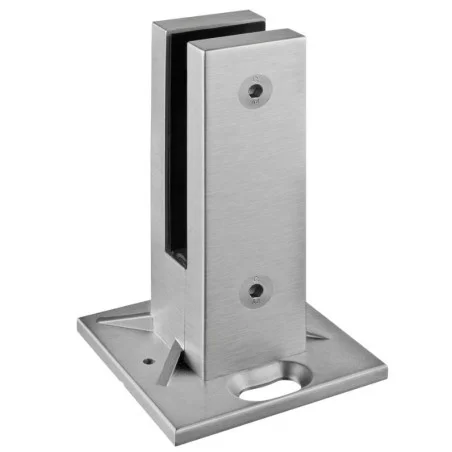 Pinza al suelo modelo 62 de acero inoxidable para sistema de barandilla de vidrio sin poste