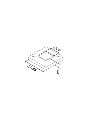 Plano embellecedor para pinza al suelo modelo 62 de acero inoxidable para sistema de barandilla de vidrio sin poste