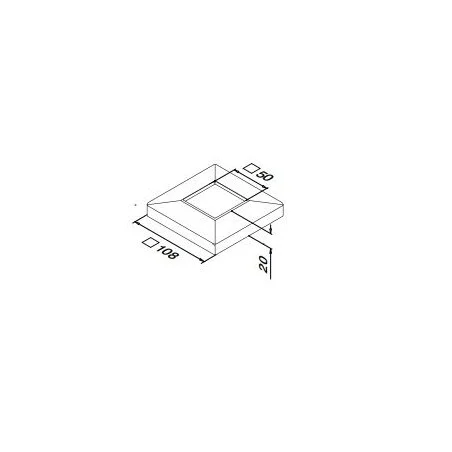 Plano embellecedor para pinza al suelo modelo 62 de acero inoxidable para sistema de barandilla de vidrio sin poste