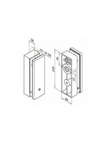 Adapatador para vidrio 0763 - Barandillas y Pasamanos