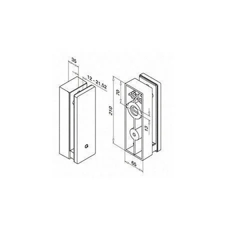 Adapatador para vidrio 0763 - Barandillas y Pasamanos