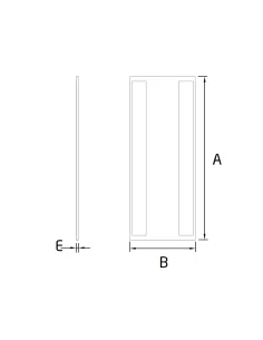 Plano Tapa final Modelo EC-1701-2 para tramo inclinado perfil en "U" GlassFit Flow SV-1701 Top 2