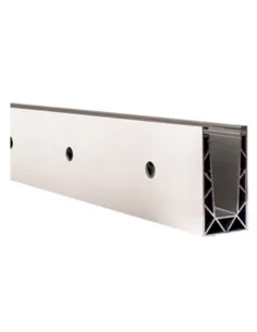 Perfil de suelo montaje lateral para sistema de barandilla de vidrio GlassFit SV-1602