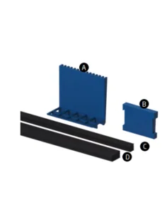 Kit gomas y cuñas Modelo PL-160 para perfil en "U" GlassFit Flow SV-1602 Top