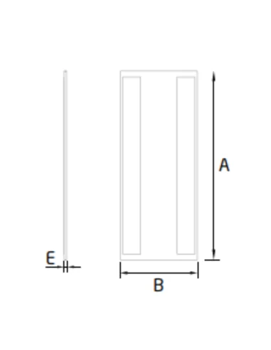 Plano de Tapa final Escalera Modelo EC-1602-4 para perfil en "U" GlassFit Flow SV-1602 Top