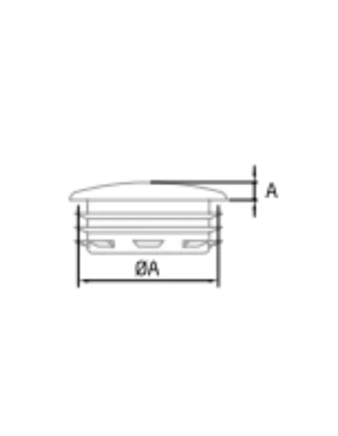 Plano de Tapa para cabeza de tornillo TF-580 LDPE