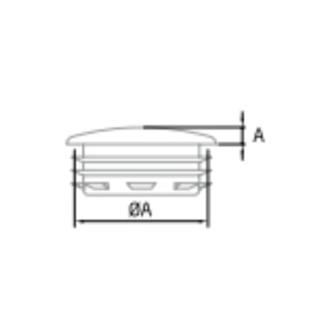 Plano de Tapa para cabeza de tornillo TF-580 LDPE