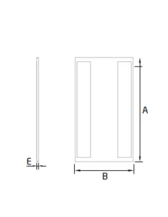 Tapa final Horizontal Modelo EC-1702-1 para perfil en "U" GlassFit Flow SV-1702 Top 2