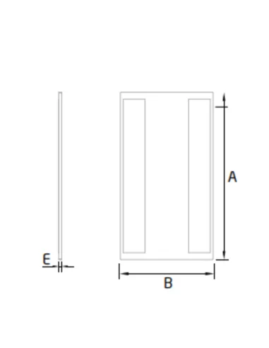 Plano de Tapa final Horizontal Modelo EC-1702-1 para perfil en "U" GlassFit Flow SV-1702 Top