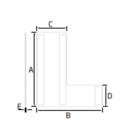 Plano de Tapa derecha final Escaleras Modelo EC-1703-2 para perfil en "U" GlassFit Flow SV-1703 Top