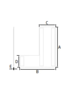 Tapa izquierda final Escaleras Modelo EC-1703-4 para perfil en "U" GlassFit Flow SV-1703 Top 2