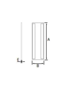 Tapa final Horizontal Modelo EC-1704-1 para perfil en "U" GlassFit Flow SV-1704 Top 2