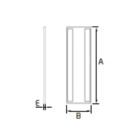 Plano de Tapa final Horizontal Modelo EC-1704-1 para perfil en "U" GlassFit Flow SV-1704 Top