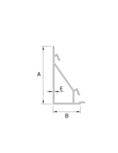 Plano de Revestimiento para sistema de barandilla de vidrio GlassFit SV-1704