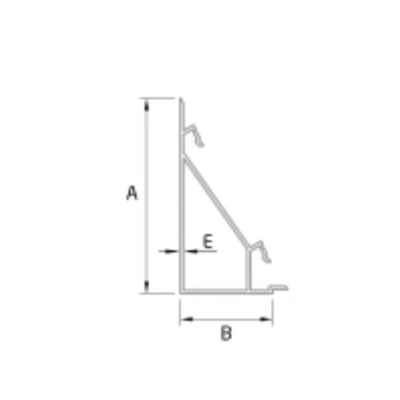 Plano de Revestimiento para sistema de barandilla de vidrio GlassFit SV-1704