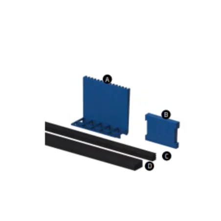 Kit gomas y cuñas Modelo PL-180 para perfil en "U" GlassFit Flow SV-1801/1802 Top