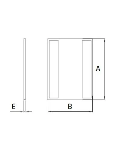Plano de Tapa final Horizontal Modelo EC-1801-1 para perfil en "U" GlassFit Flow SV-1801 Top
