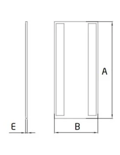 Tapa final Horizontal Modelo EC-1801-2 para perfil en "U" GlassFit Flow SV-1801 Top 2