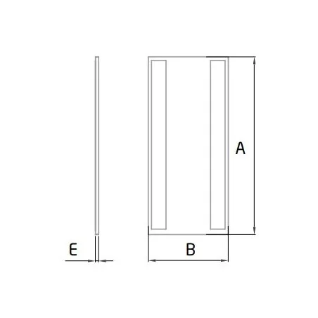 Plano de Tapa final Horizontal Modelo EC-1801-2 para perfil en "U" GlassFit Flow SV-1801 Top