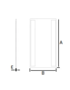 Tapa final Horizontal Modelo EC-1802-1 para perfil en "U" GlassFit Flow SV-1802 Top 2