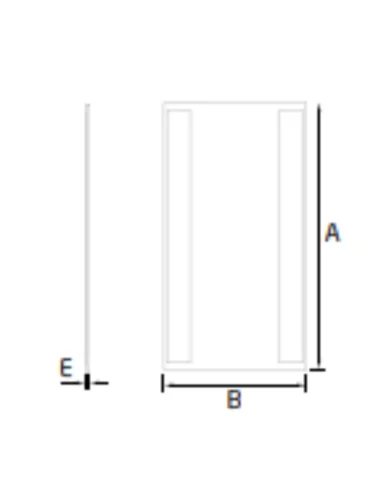 Plano de Tapa final Horizontal Modelo EC-1802-1 para perfil en "U" GlassFit Flow SV-1802 Top