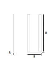 Tapa final Horizontal Modelo EC-1802-2 para perfil en "U" GlassFit Flow SV-1802 Top 2