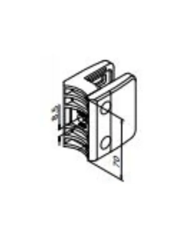 Plano de Pinzas para vidrio modelo 2300 acero inox AISI316/304 para superficie redonda