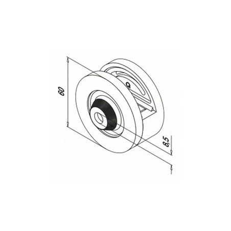 Plano de Pinza para vidrio mod 4400 en acero inoxidable AISI 304/316