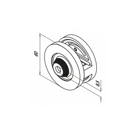 Plano de Pinza para vidrio mod 4600 en acero inoxidable AISI 304/316