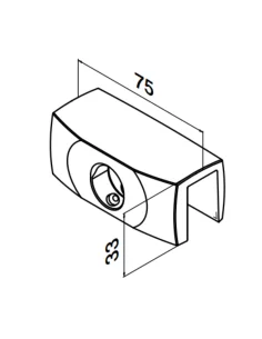 Soporte para vidrio mod 5500 en acero inoxidable AISI 316 2