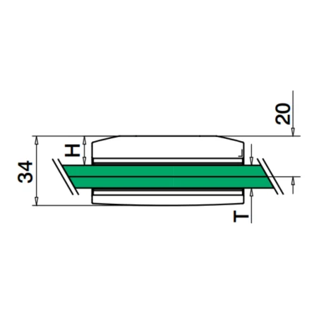Plano de Soporte Inferior para vidrio mod 5500 en acero inoxidable AISI 316