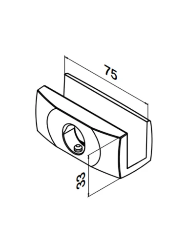 Plano de Soporte Inferior para vidrio mod 5500 en acero inoxidable AISI 316