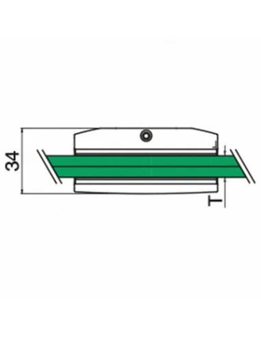 Plano de Soporte Superior para vidrio mod 5501 en acero inoxidable AISI 316