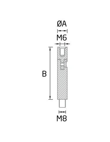 Soporte pasamanos lateral inclinado SA-480 - Barmet