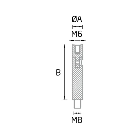 Soporte pasamanos lateral inclinado SA-480 - Barmet