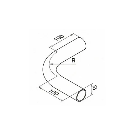 Curvatura tubular a 90º